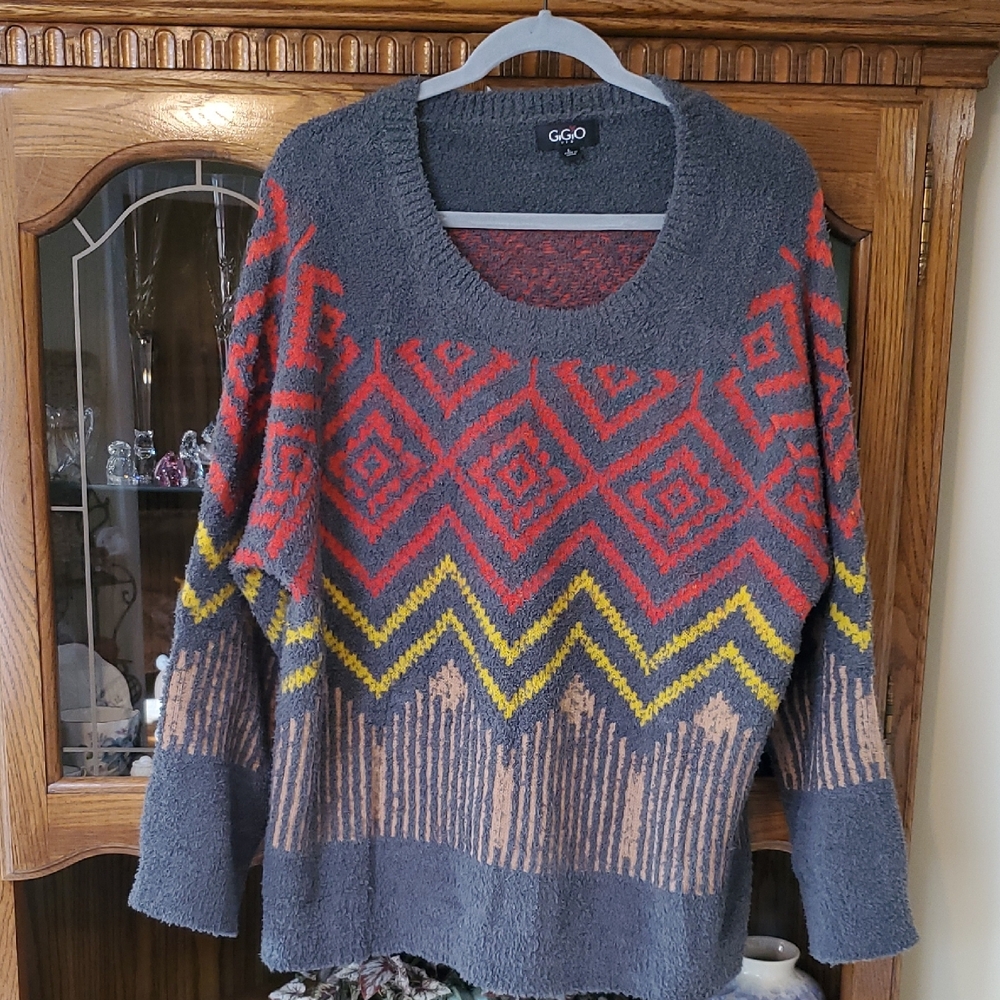 GIGIO Women's Multicolor Patterned Sweater